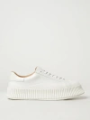 Jil Sander Man Sneakers Ivory Size 10 Textile Fibers In White