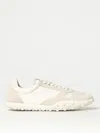 Jil Sander Two-tone Fabric And Suede Sneakers In Weiss