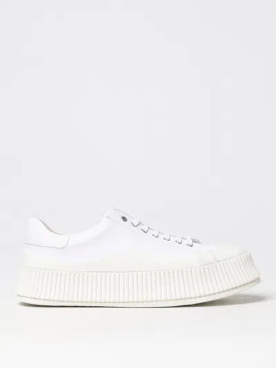 Jil Sander Men's Chunky Lace Vulcanized Sneakers In White