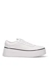 Jil Sander Everyday Leather Sneakers For Women In White