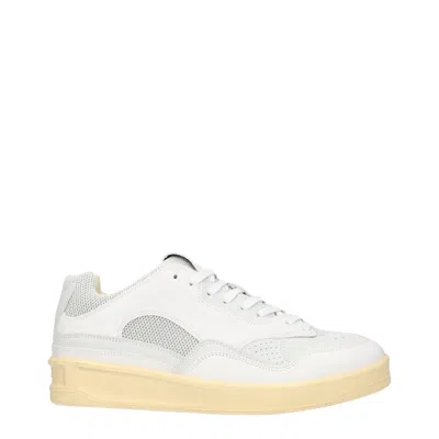 Jil Sander Panelled Low-top Sneakers In White