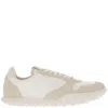 Jil Sander Women White Leather And Suede Moon Sneakers In Neutrals