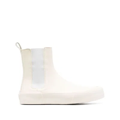 Jil Sander Panelled Leather Ankle Boots In Neutrals