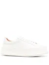 Jil Sander Woman Sneakers Ivory Size 10 Soft Leather In White