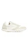 Jil Sander Two-tone Fabric And Suede Sneakers For Women In White