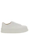 Jil Sander Woman Sneakers White Size 9 Soft Leather In White