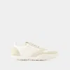 Jil Sander Women White Leather And Suede Moon Sneakers In White