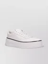 Jil Sander Sneakers With Cushioned Collar And Perforated Detailing In Neutrals