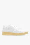 Jil Sander White Leather And Fabric Sneakers