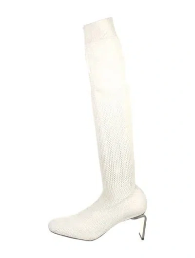 Pre-owned Jil Sander Sock Boots In White