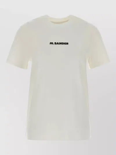 Jil Sander Soft Cotton Crew Neck Short Sleeve T-shirt In White