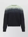 Jil Sander Ombre Mohair Wool Blend Sweater In Black