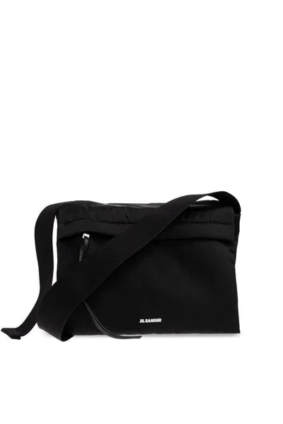 Jil Sander Soft Messenger Medium Bag In Black