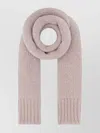 Jil Sander Soft Mohair Blend Scarf With Knit Texture In Pink