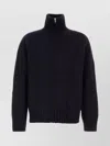 Jil Sander Midnight Blue Mohair Blend Cardigan In Black