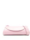 Jil Sander Pink Leather Small Cannolo Crossbody Bag In Pink