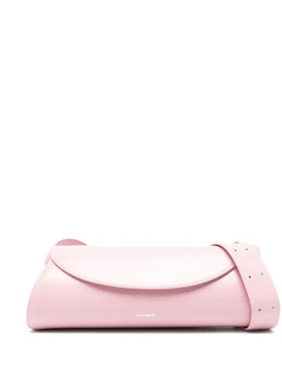 JIL SANDER SOFT PINK LEATHER SHOULDER BAG