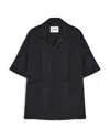 Jil Sander Solid Camp Shirt In Black