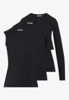 Jil Sander Women's 3 Pack T-shirts In Black