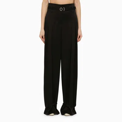 JIL SANDER SOPHISTICATED TAN TAILORED TROUSERS WITH BELT