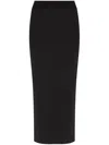 Jil Sander Snap-button Rib-knit Maxi Skirt In Black