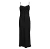 Jil Sander Gathered-bustier Midi Dress In Nero