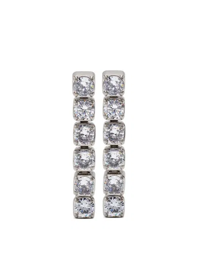 Jil Sander Sparkly Silver Earrings For Women