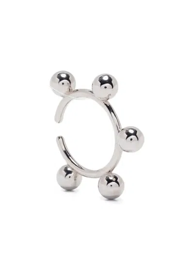 Jil Sander Sphere-embellished Ear Cuff In Metallic