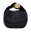 Jil Sander Sphere Flat Napa Leather Shoulder Bag In Black