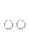 Jil Sander Studded Hoop Earrings Featuring Detailing In Metallic
