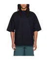 Jil Sander Spliced Short-sleeved Shirt In Black