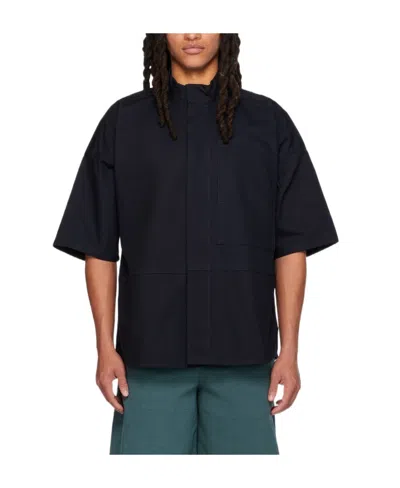 Jil Sander Spliced Short-sleeved Shirt In Black