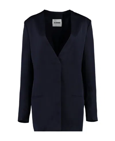 Jil Sander Split-back Blazer In Black