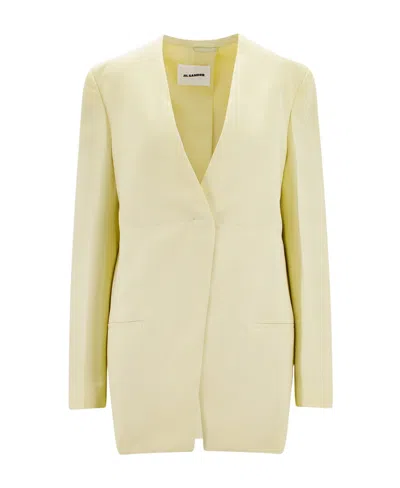 Jil Sander Split-back Blazer In Yellow