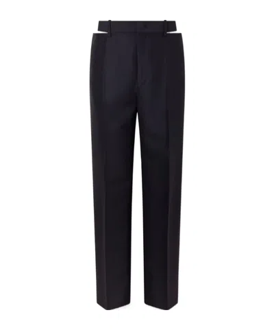 Jil Sander Split-waist Tailored Pants In Blue