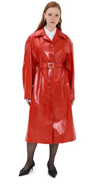 Jil Sander Belted Coated-linen Trench Coat