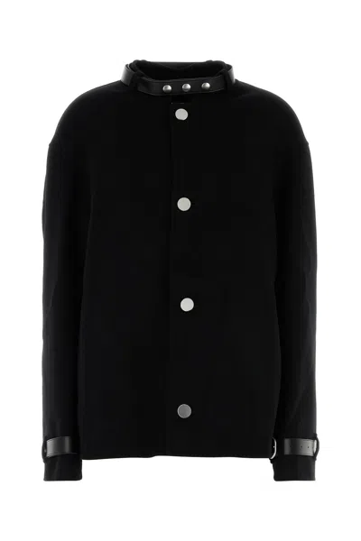 JIL SANDER CAPPOTTO IN CASHMERE NERO  DONNA