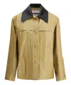 Jil Sander Beige Waxed Jacket In Beige
