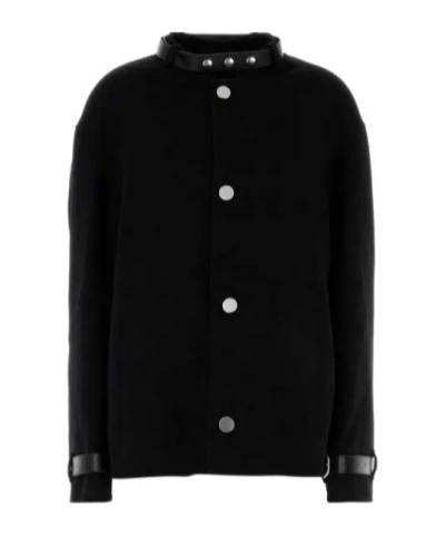 Jil Sander Belt-detail Cashmere Jacket In Black