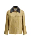Jil Sander Linen Coated Sport Jacket In Cereal