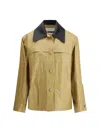Jil Sander Linen Coated Sport Jacket In Cereal