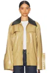 Jil Sander Beige Waxed Jacket In Cereal