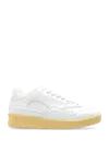 Jil Sander White Leather And Fabric Basket Sneakers
