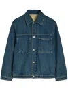 Jil Sander Washed Denim Jacket In Multicolor