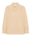 Jil Sander Spread-collar Cotton Shirt In Nude