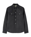 Jil Sander Spread-collar Denim Shirt In Black