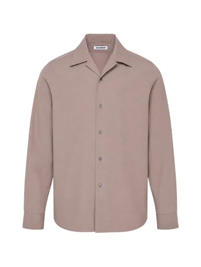 Jil Sander Spread-collar Long-sleeve Shirt In Pink
