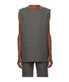 Jil Sander Square Collar Vest In Black