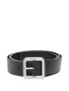 Jil Sander Square Flat Belt In Black