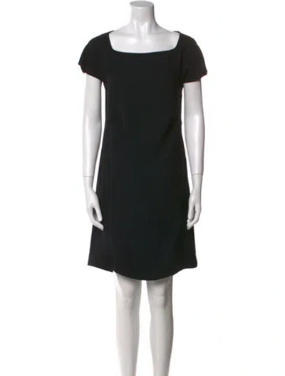 Pre-owned Jil Sander Square Neckline Mini Dress In Black